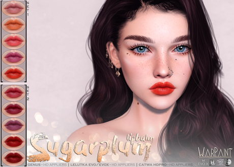 Second Life Marketplace - WarPaint* Sugarplum lipbalm - set 2
